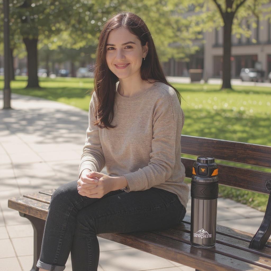 ROCK WOLF | “Botella Deportiva 1 Litro, Tritan Premium Sin BPA y A Prueba de Fugas”