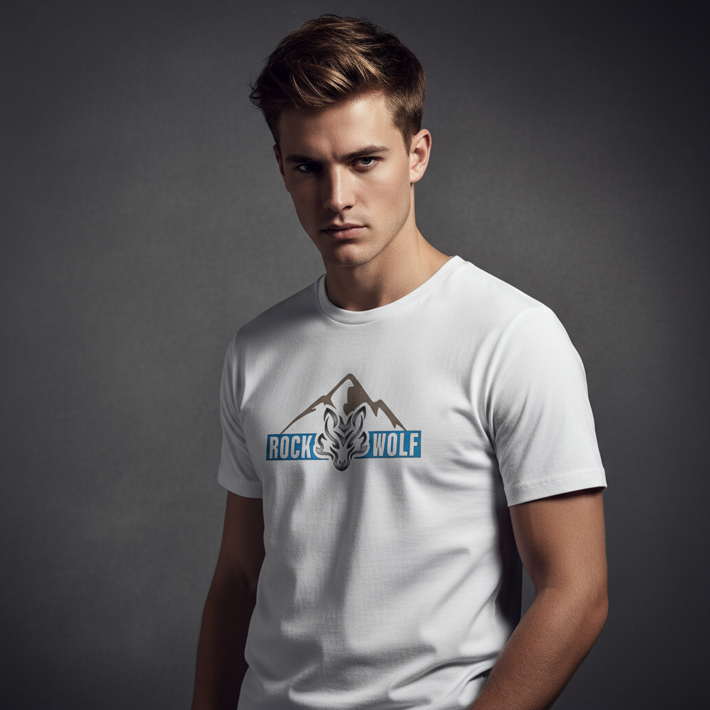 ROCK WOLF | “Bella + Canvas 3001 Algodón Airlume Premium con Espíritu Salvaje”
