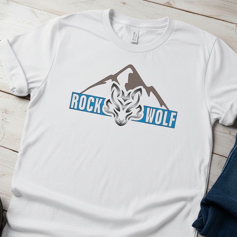 ROCK WOLF | “Bella + Canvas 3001 Algodón Airlume Premium con Espíritu Salvaje”
