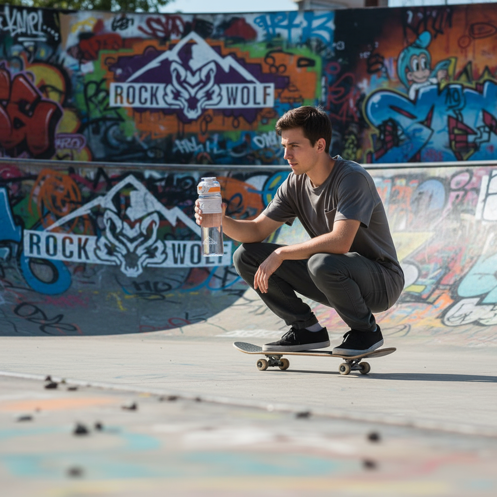 ROCK WOLF | “Botella Deportiva 1 Litro, Tritan Premium Sin BPA y A Prueba de Fugas”