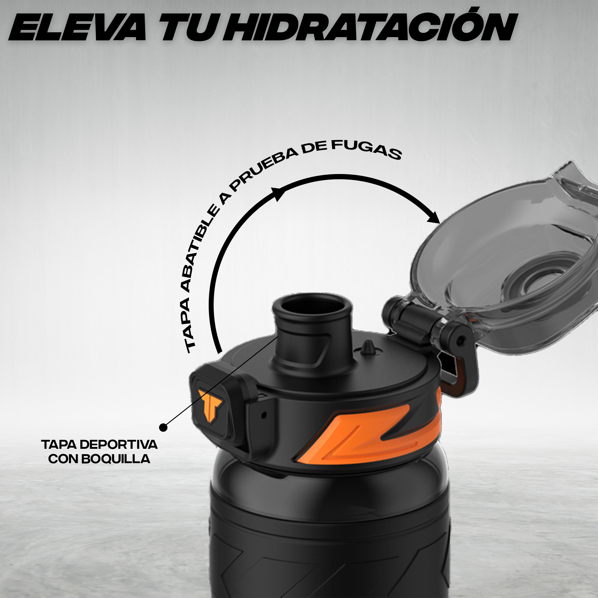 ROCK WOLF | “Botella Deportiva 1 Litro, Tritan Premium Sin BPA y A Prueba de Fugas”