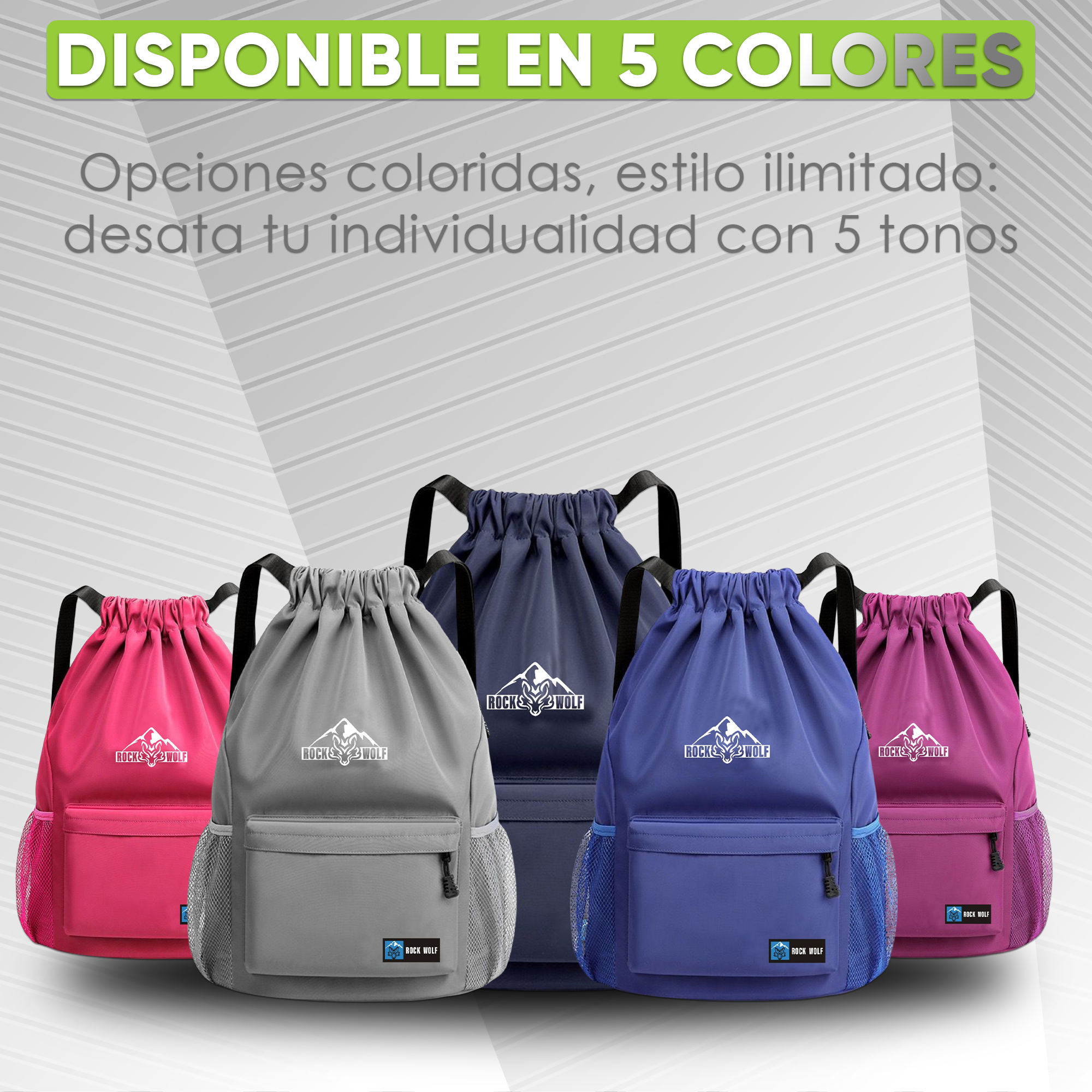 ROCK WOLF  | “Mochila Grande Unisex , Plegable, Ligera y Altamente Resistente”