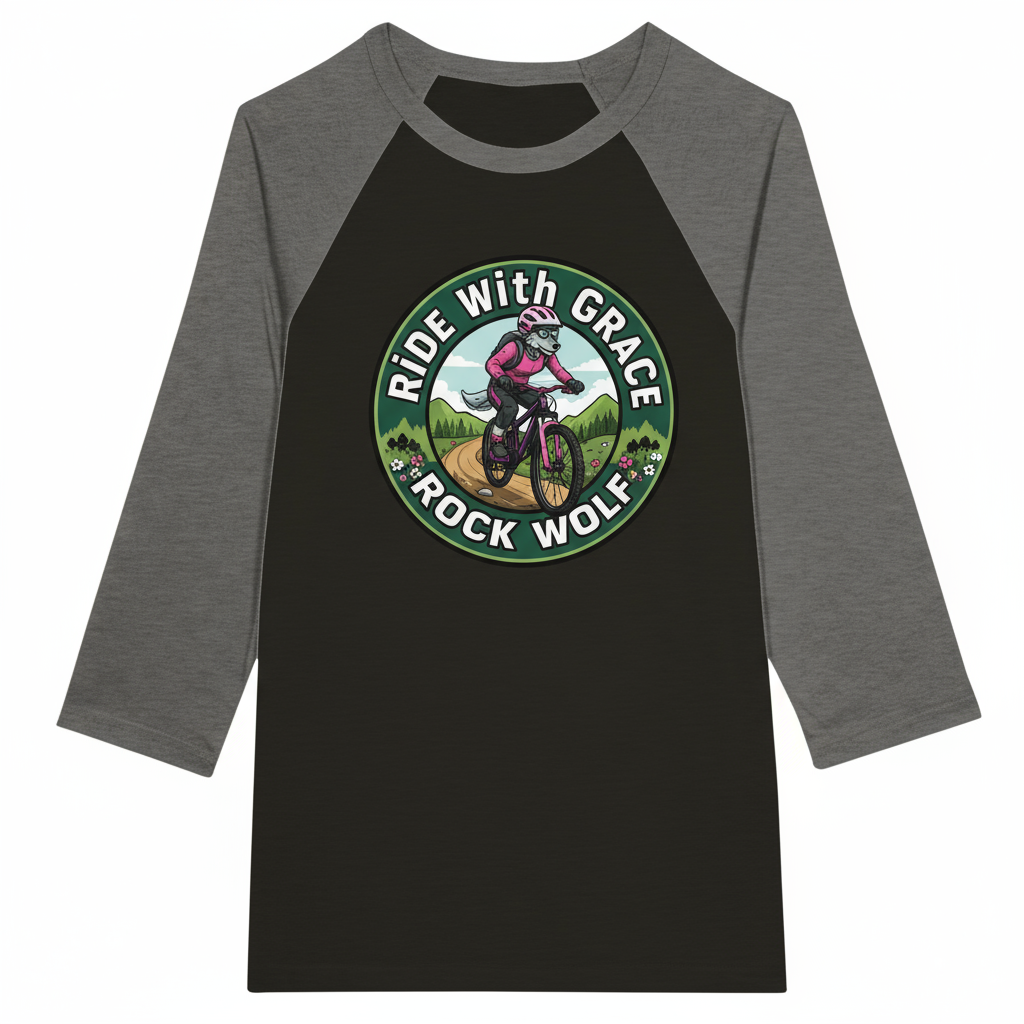 ROCK WOLF | “Camiseta Raglán 3/4 Diseño Premium y Estilo Salvaje”