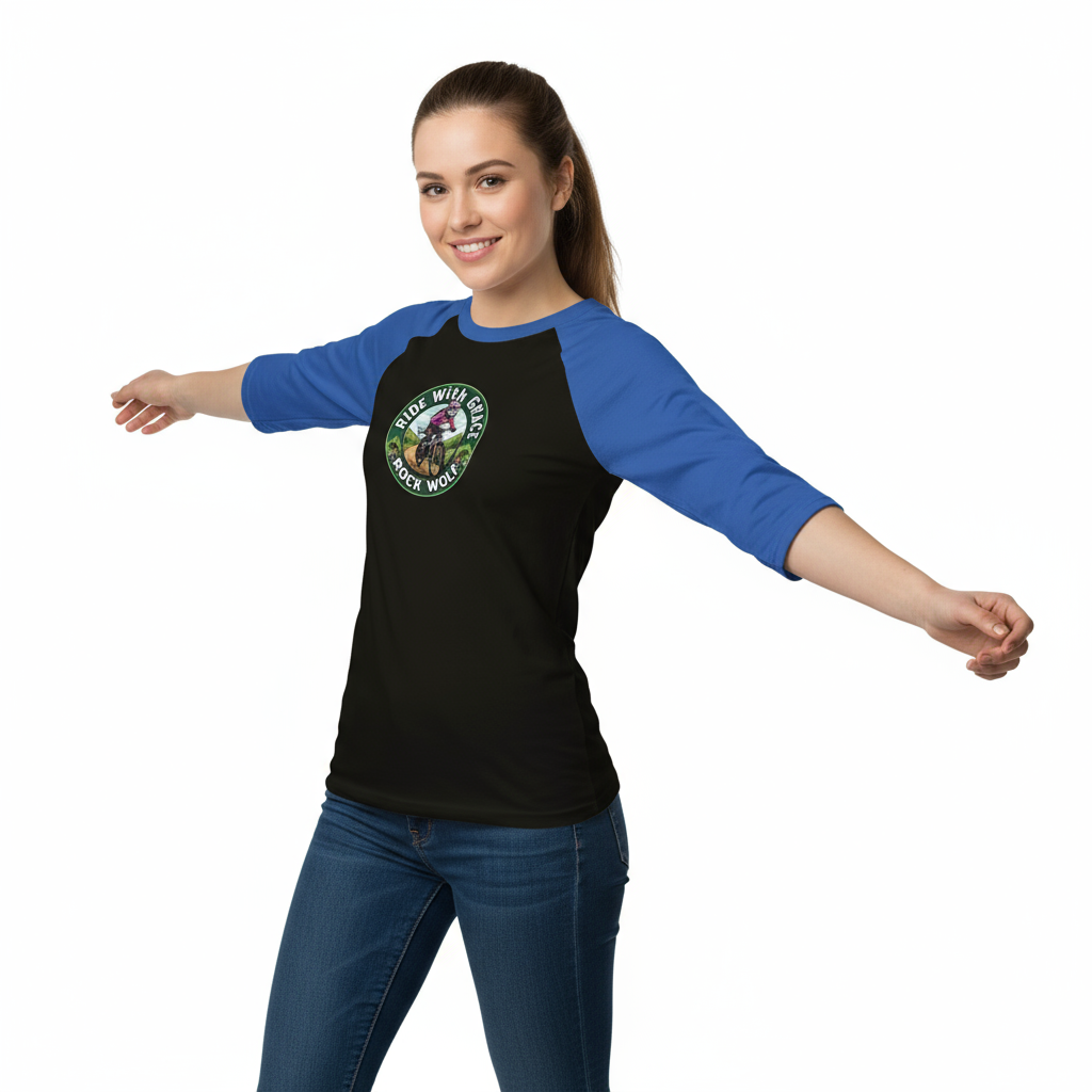 ROCK WOLF | “Camiseta Raglán 3/4 Diseño Premium y Estilo Salvaje”