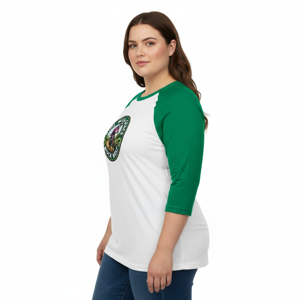 ROCK WOLF | “Camiseta Raglán 3/4 Diseño Premium y Estilo Salvaje”