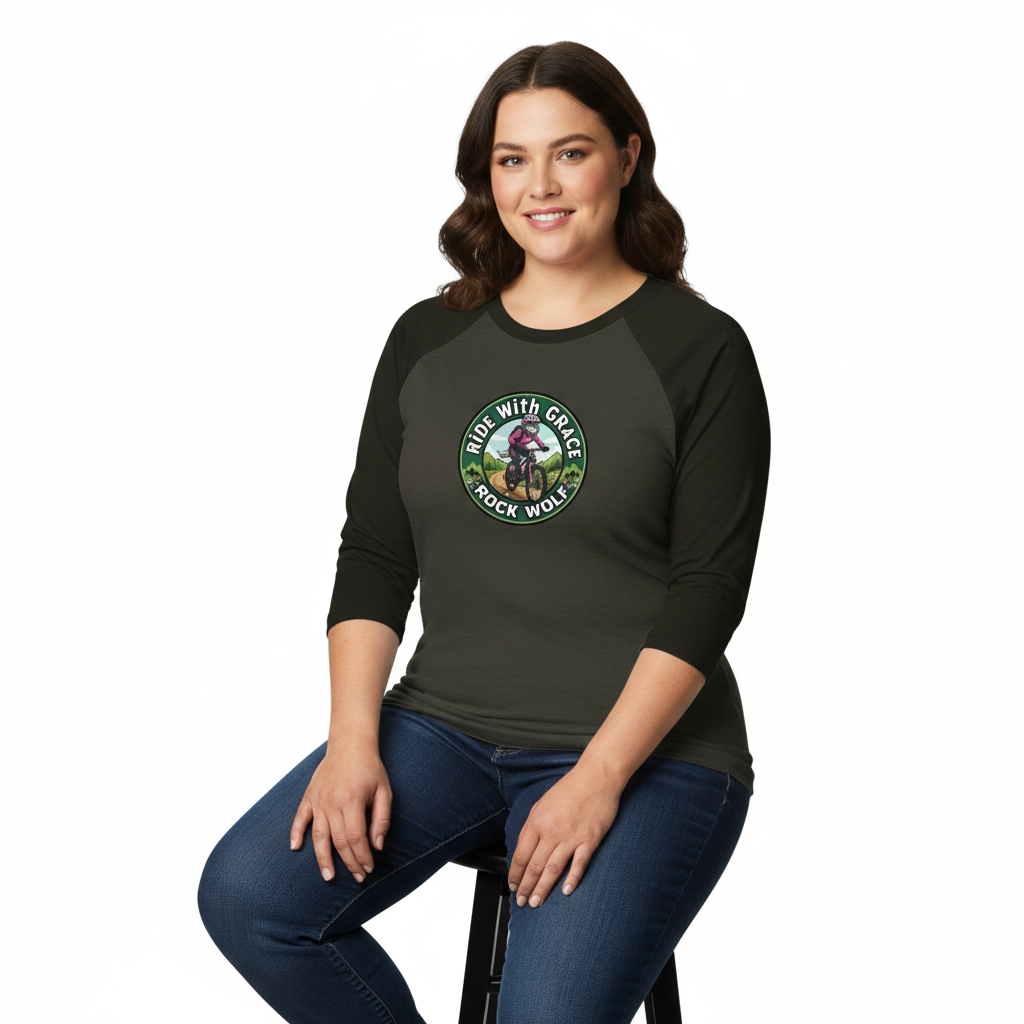 ROCK WOLF | “Camiseta Raglán 3/4 Diseño Premium y Estilo Salvaje”