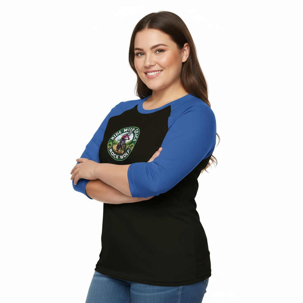 ROCK WOLF | “Camiseta Raglán 3/4 Diseño Premium y Estilo Salvaje”