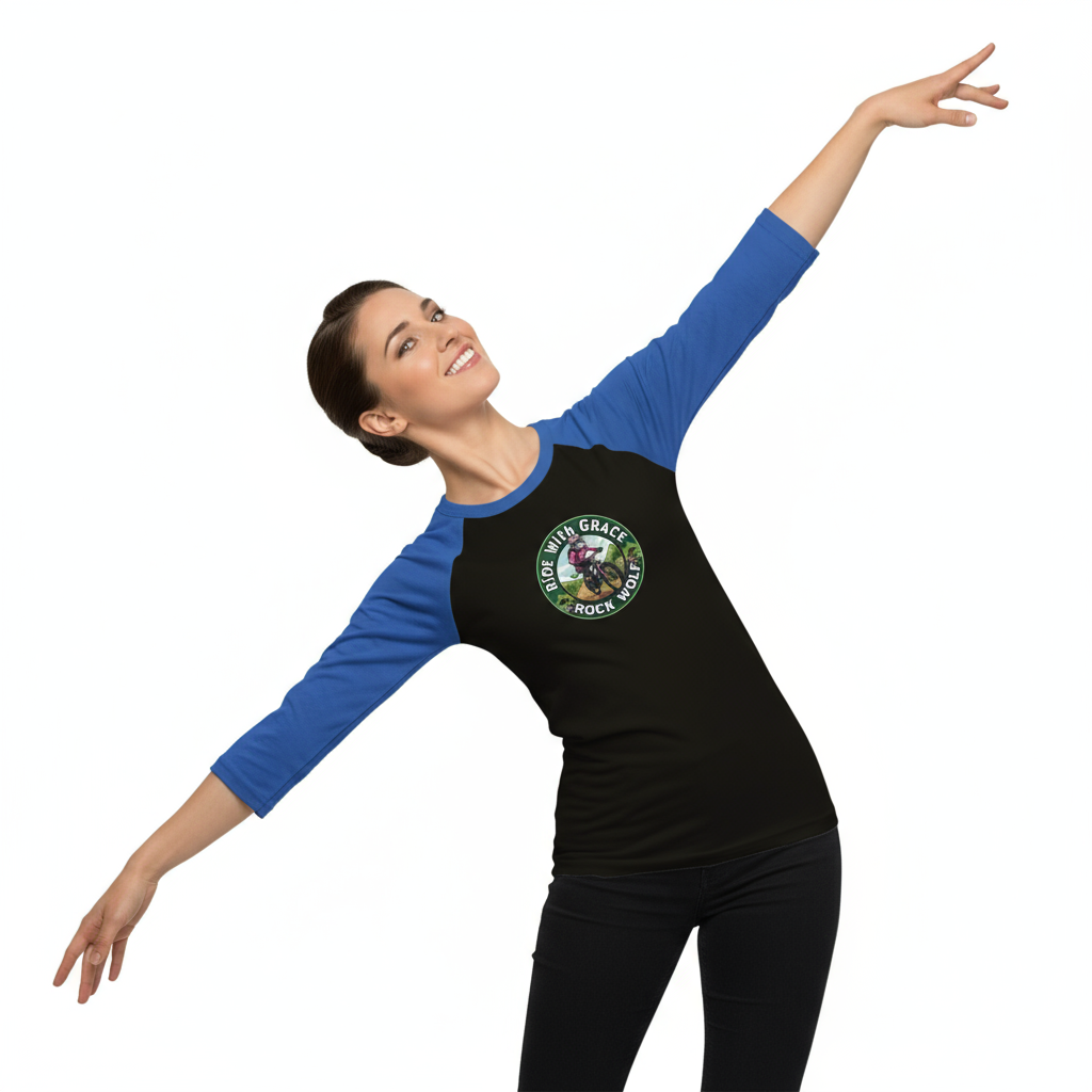 ROCK WOLF | “Camiseta Raglán 3/4 Diseño Premium y Estilo Salvaje”