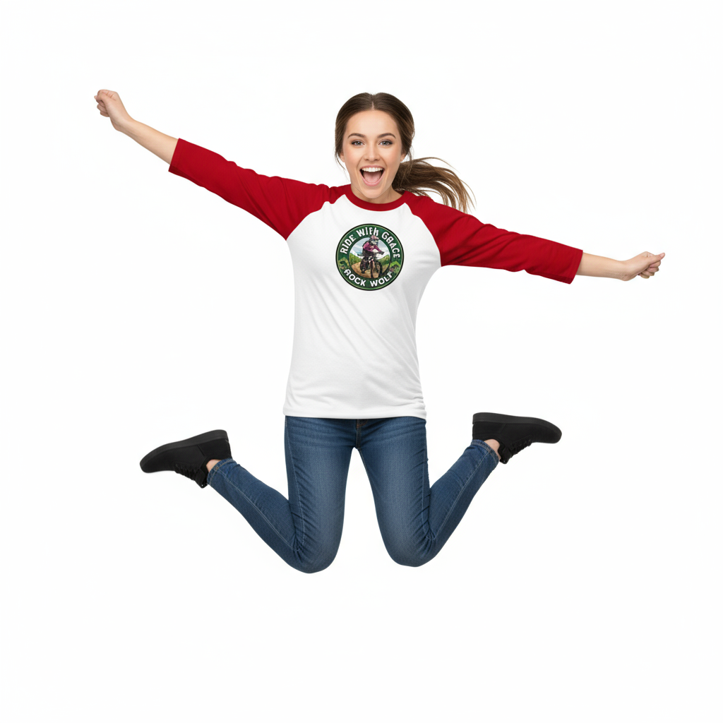 ROCK WOLF | “Camiseta Raglán 3/4 Diseño Premium y Estilo Salvaje”