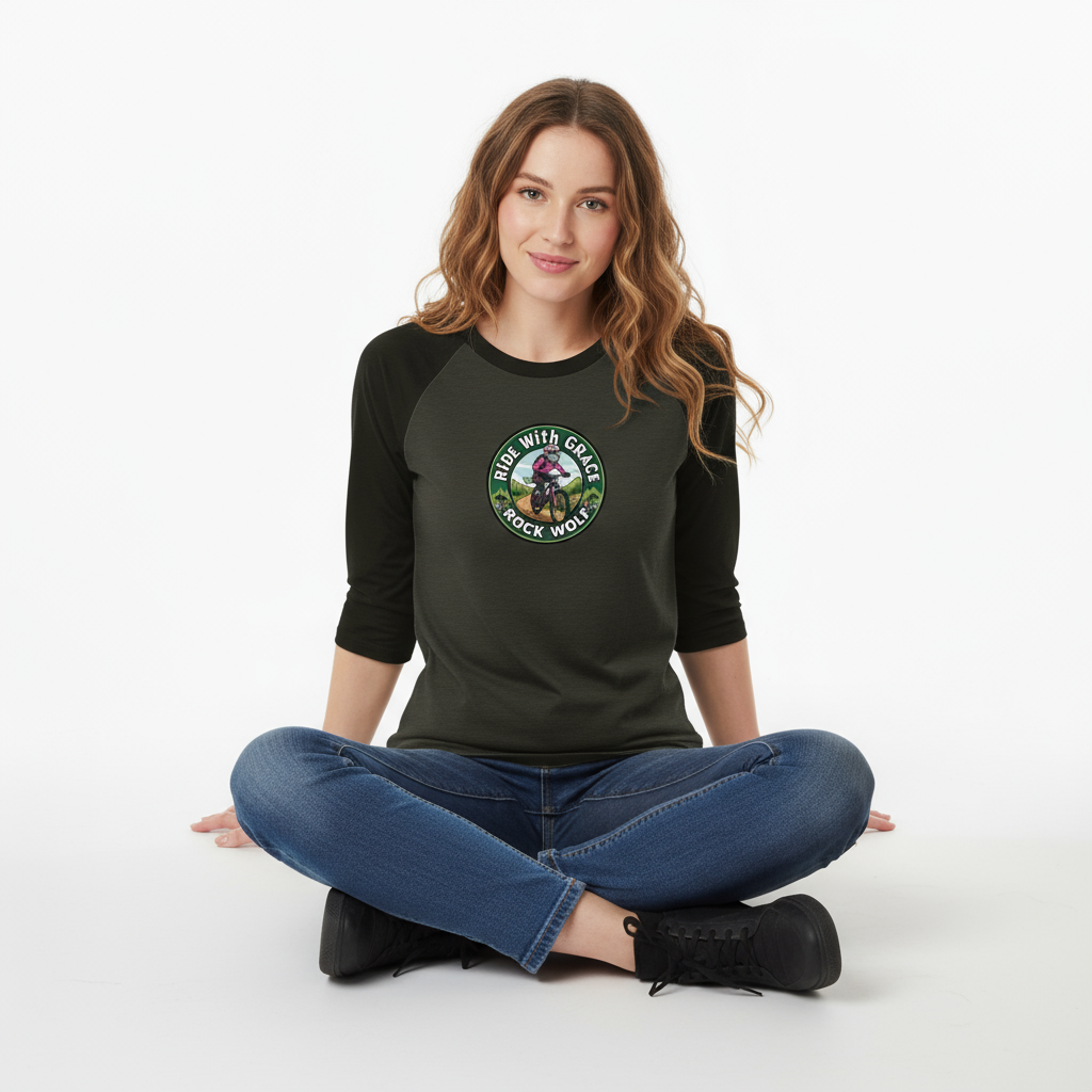 ROCK WOLF | “Camiseta Raglán 3/4 Diseño Premium y Estilo Salvaje”