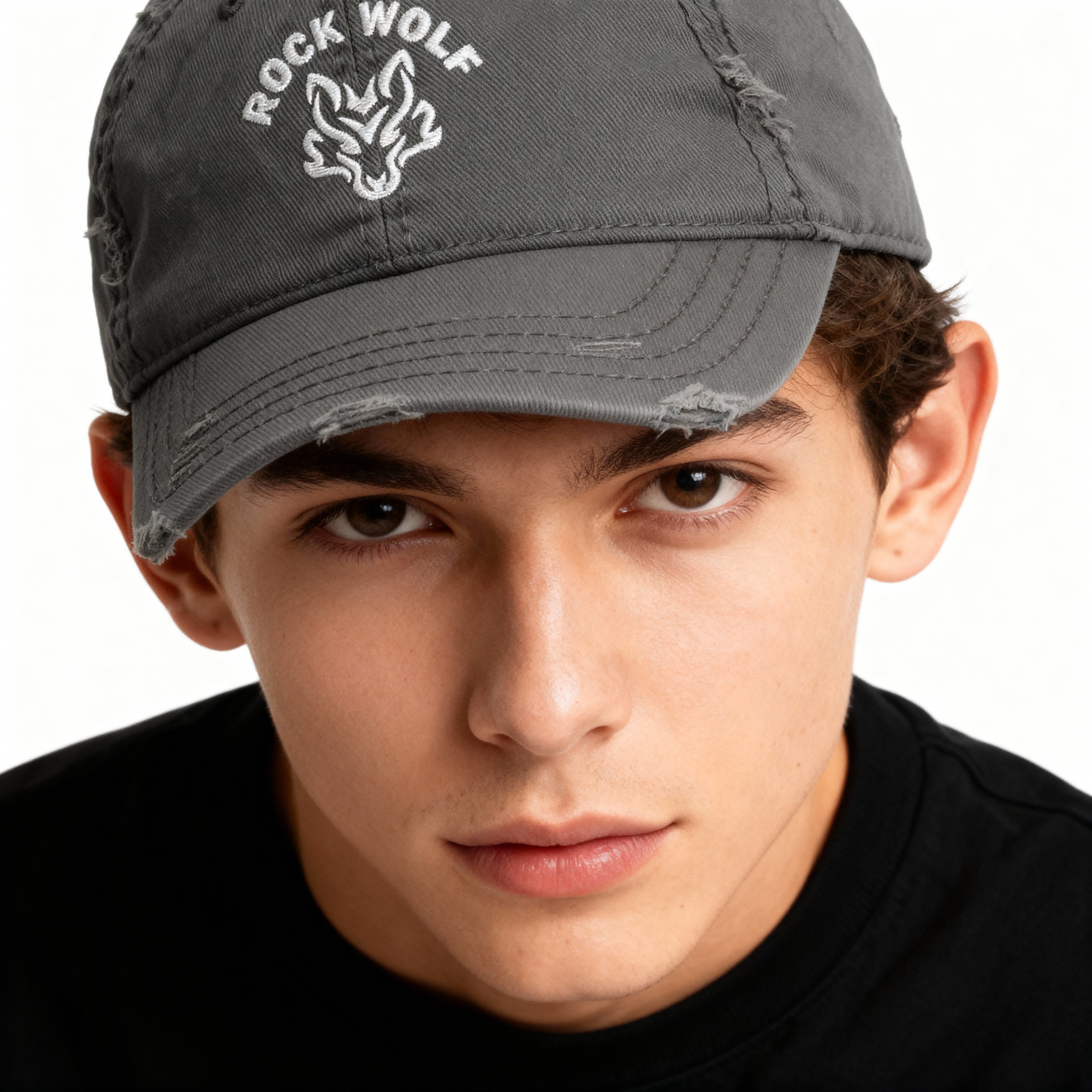 ROCK WOLF |  “Gorra Desgastada Ajustable | Estilo Vintage “