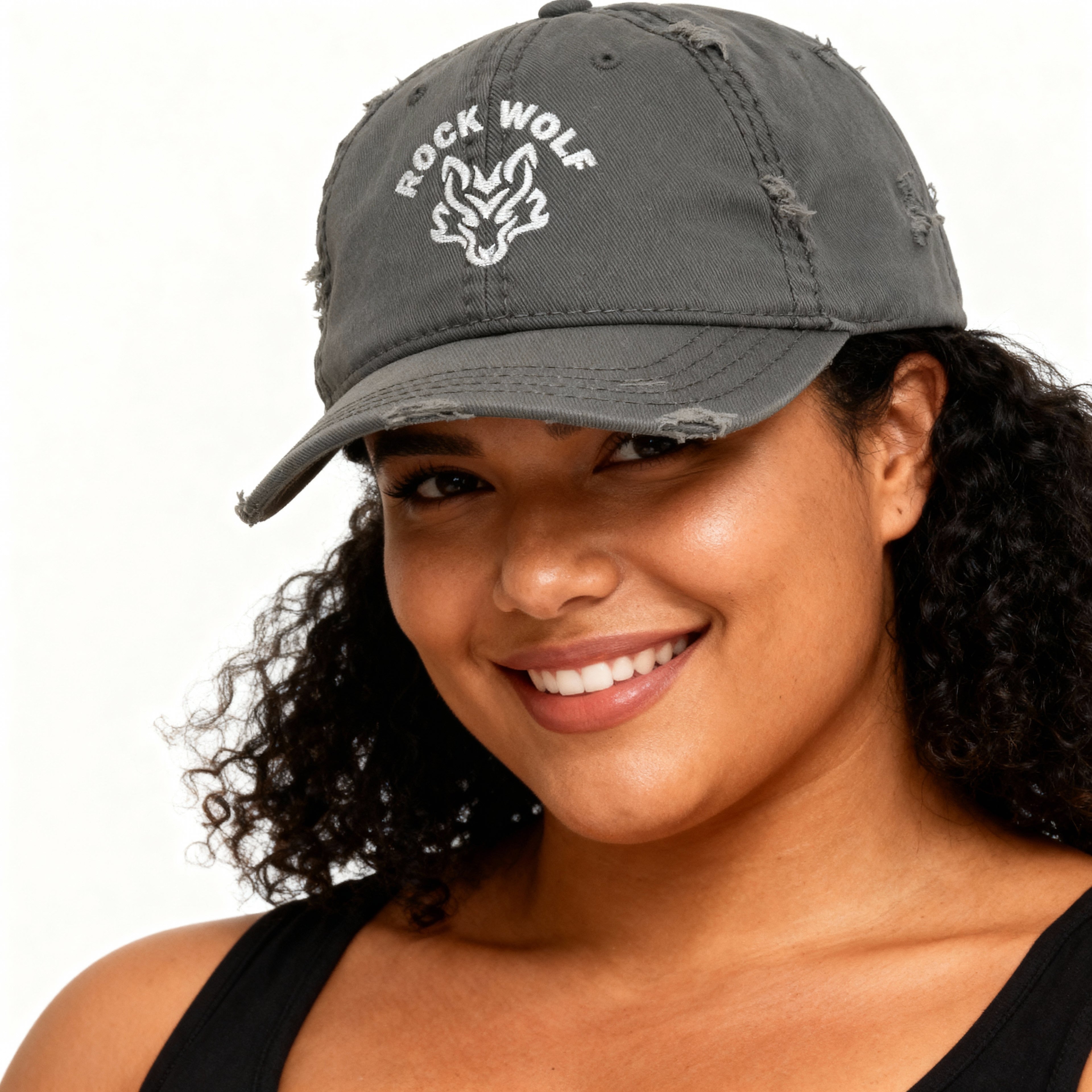 ROCK WOLF |  “Gorra Desgastada Ajustable | Estilo Vintage “