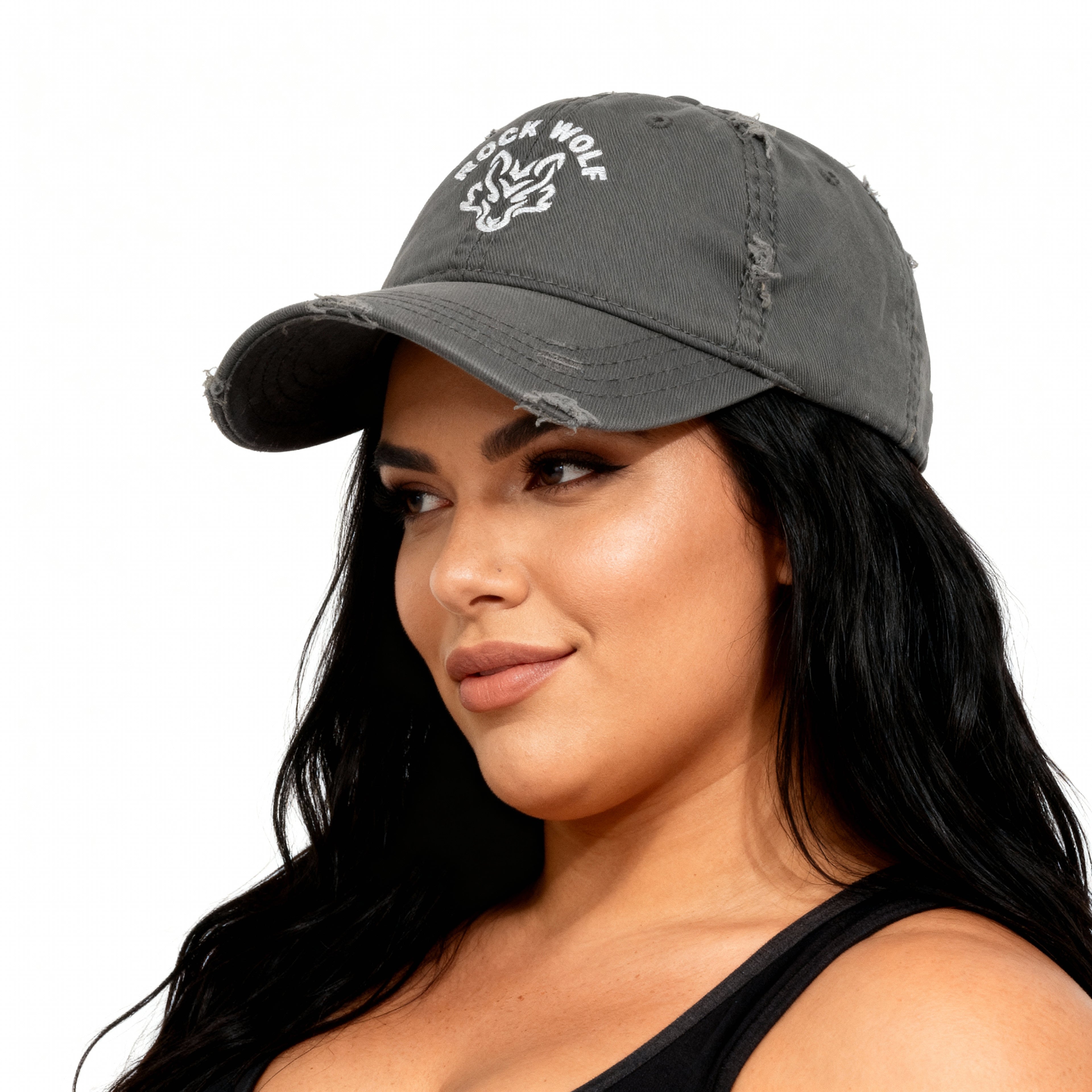 ROCK WOLF |  “Gorra Desgastada Ajustable | Estilo Vintage “