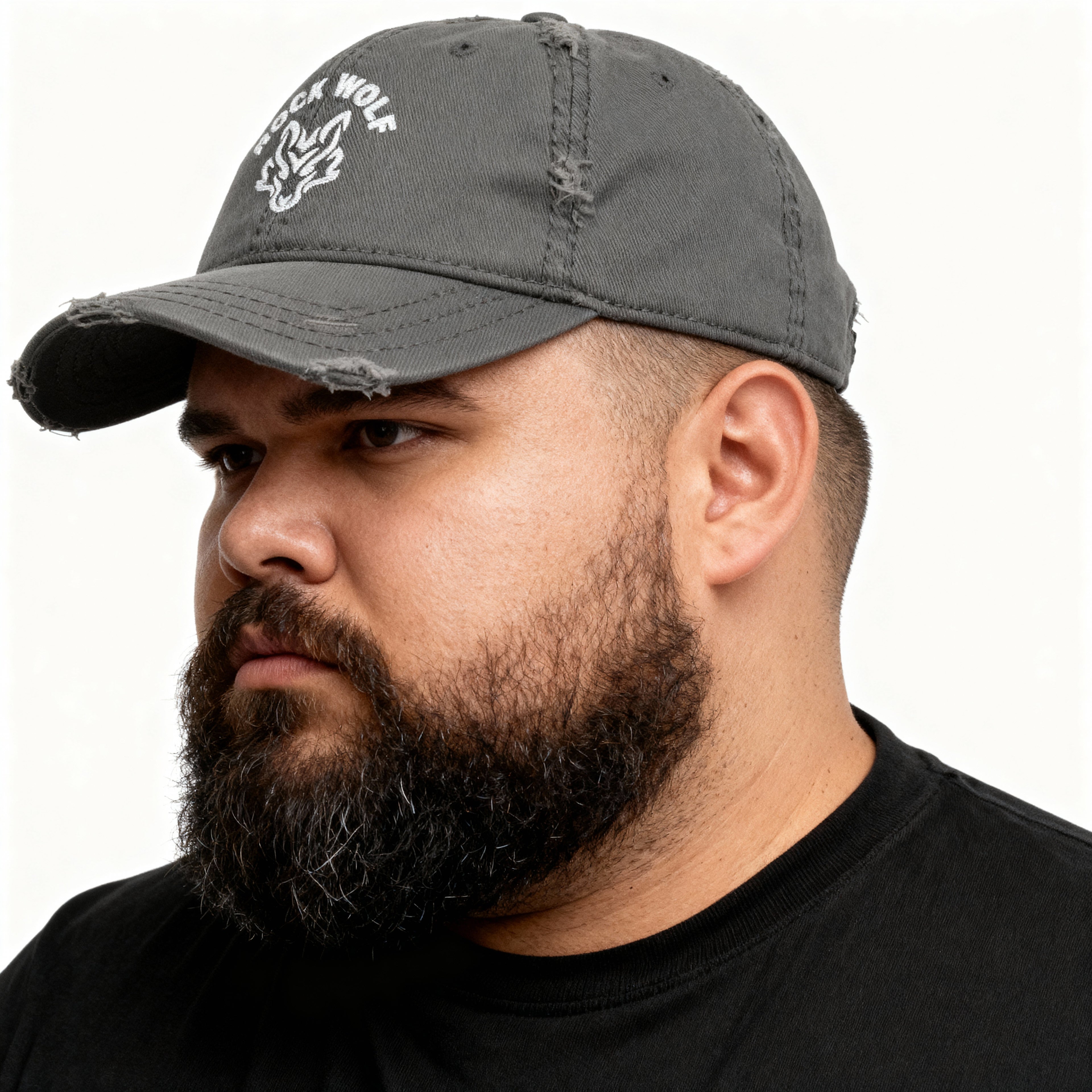 ROCK WOLF |  “Gorra Desgastada Ajustable | Estilo Vintage “