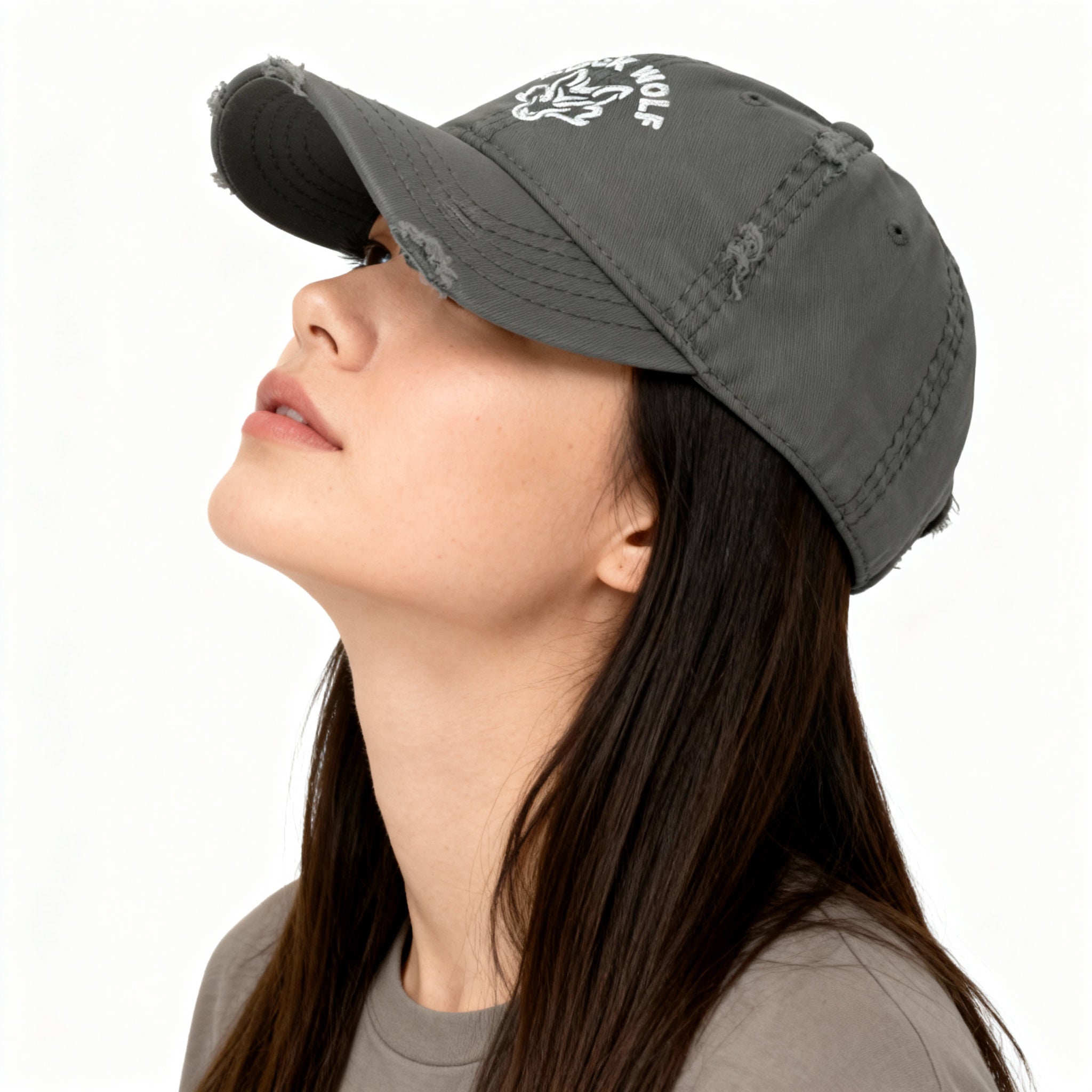 ROCK WOLF |  “Gorra Desgastada Ajustable | Estilo Vintage “