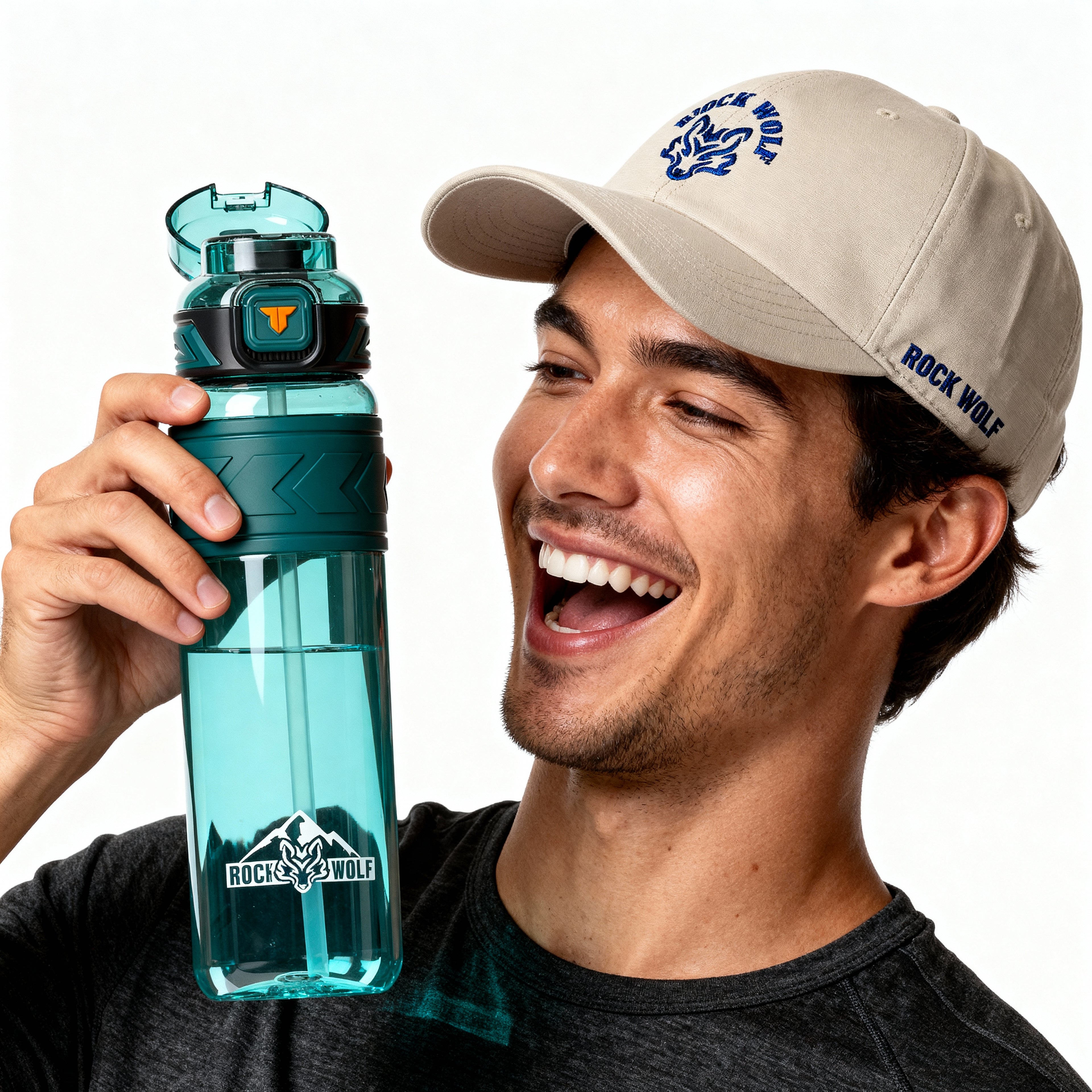 ROCK WOLF | “Botella Deportiva 1 Litro, Tritan Premium Sin BPA y A Prueba de Fugas”