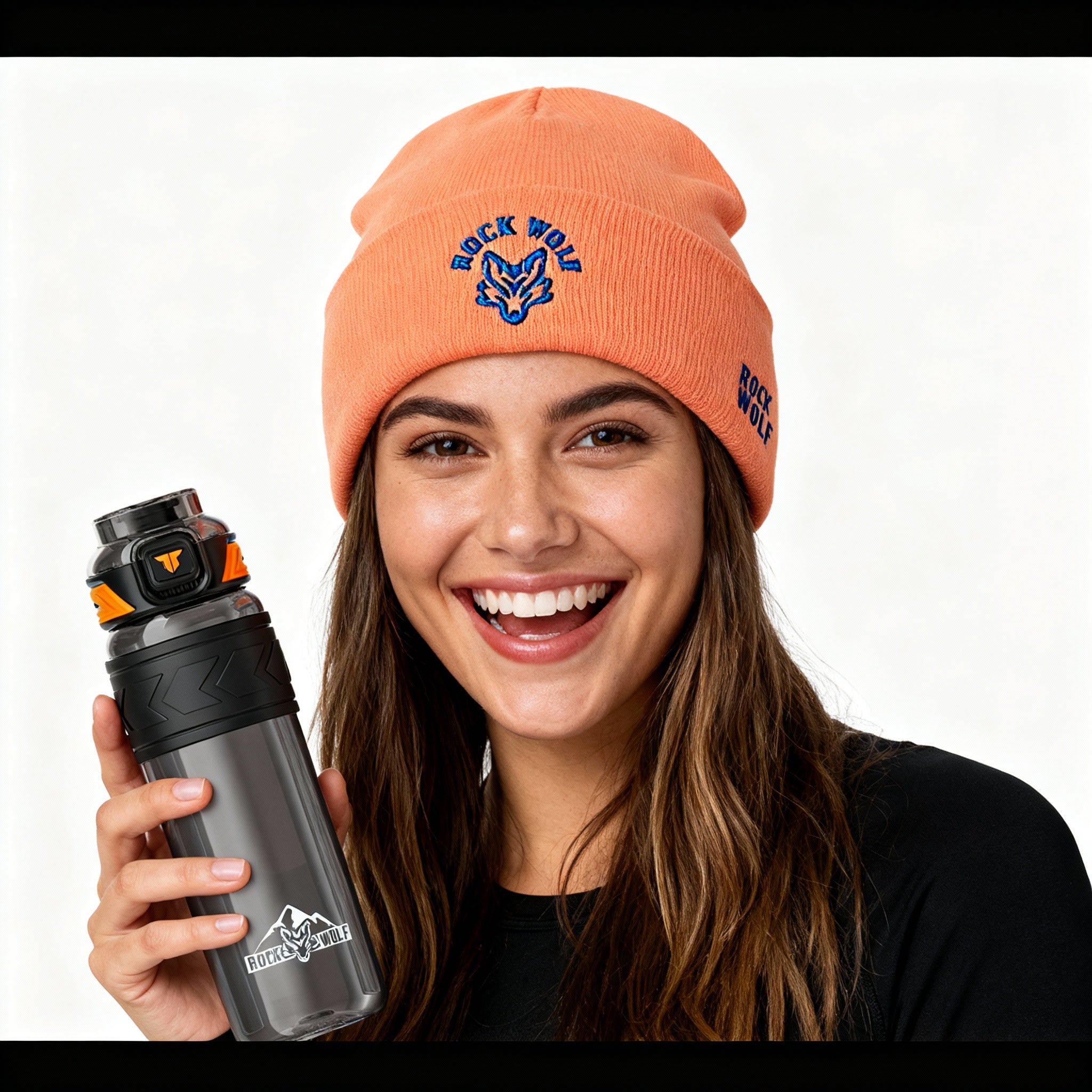 ROCK WOLF | “Botella Deportiva 1 Litro, Tritan Premium Sin BPA y A Prueba de Fugas”